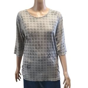 Who's Who Gallery Japan L Streetwear "WW" logo with skulls Unisex 3/4 Sleeve Tee